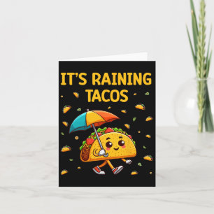 Carte Il pleut Tacos Amoureux Taco Amoureux Enfants Fill