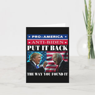 Carte Il Revient Comme Vous L'Avez Trouvé Pro Trump &