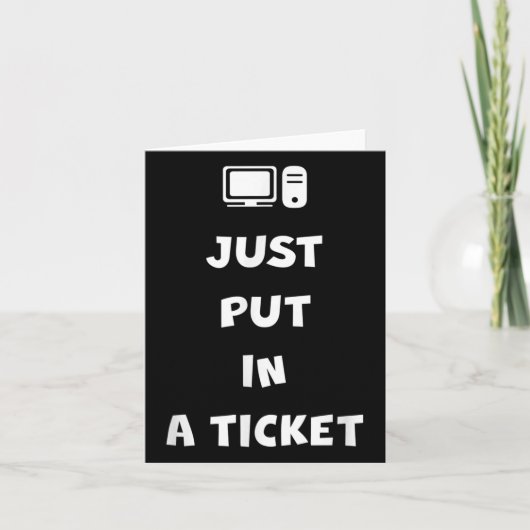 Carte Il suffit de mettre un ticket (Devant)