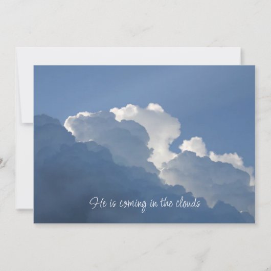 Carte Il vient dans les nuages Citation chrétienne (Devant)