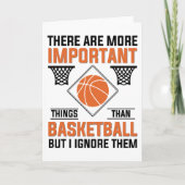 Carte il y a des choses plus importantes que le basket-b (Devant)