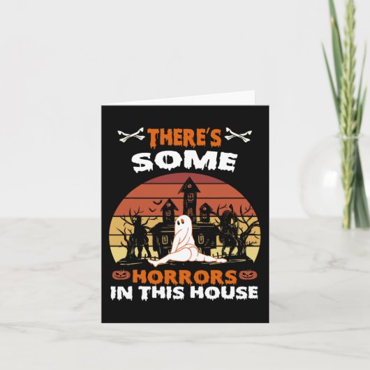 Carte Il y a des horreurs dans cette maison amusante rét (Devant)