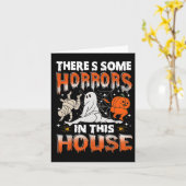 Carte Il y a des horreurs dans cette maison Citrouille f (Fleur jaune)