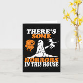 Carte Il y a des horreurs dans cette maison Halloween (Fleur jaune)