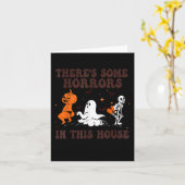 Carte Il y a des horreurs dans cette maison Halloween Pu (Fleur jaune)