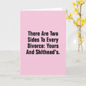 Carte Il y a deux côtés à chaque divorce… (Fleur jaune)