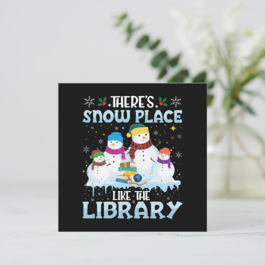Carte Il y a un endroit de neige comme la bibliothèque N (Debout devant)