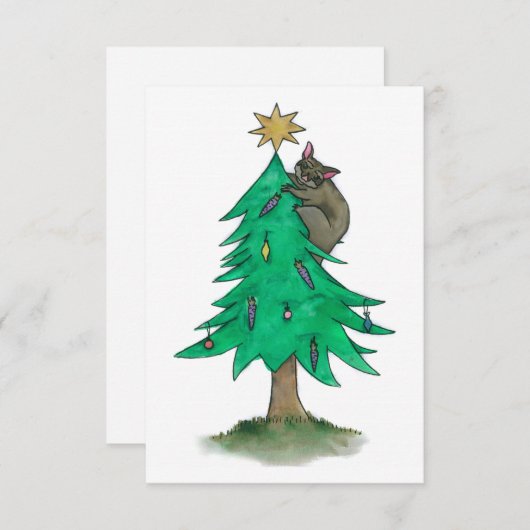 Carte Il y a un Possum dans l'arbre de Noël (Devant / Derrière)