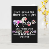 Carte Il Y Avait Une Fille Qui Aimait Le Cheval (Fleur jaune)