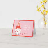 Carte Il Y En A Un Gnome Comme Toi Rouge Rose (Fleur jaune)