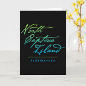 Carte Île de North Captiva Floride (Fleur jaune)