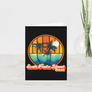 Carte Île de South Padre Texas Été 90 Plage Vintage