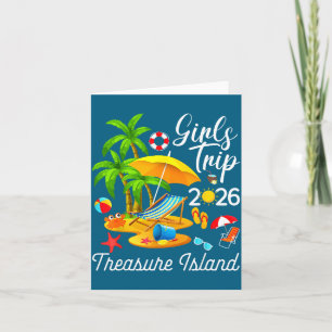 Carte île du trésor floride été tropical voyage de fille