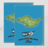Carte Île Kelleys Ohio (Devant / Derrière)