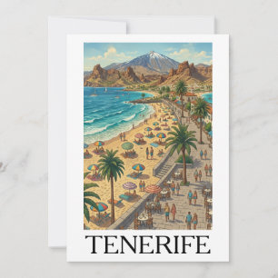 Carte Îles Canaries Tenerife Vintage personnalisé Espagn