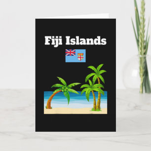 Carte Îles Fidji Amoureux Voyage Souvenir Drapeau Fidjie