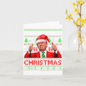 Carte Ill Be Home For Christmas Santa Trump Xmas Pajama (Fleur jaune)