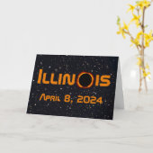 Carte Illinois 2024 Total Solaire Eclipse (Fleur jaune)