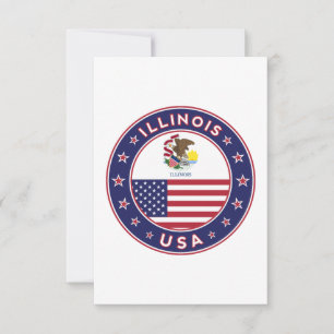 Carte Illinois, t-shirt Illinois, autocollant Illinois,