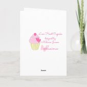 Carte illusima Amour Coeur Cupcake Turquoise Anniversair (Dos)