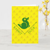 Carte Illusion canard-lapin (Fleur jaune)