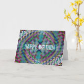Carte Illusion d'anniversaire absente (Fleur jaune)