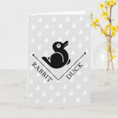 Carte Illusion de lapin de canard (Fleur jaune)