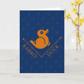 Carte Illusion de lapin de canard (Fleur jaune)