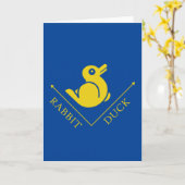 Carte Illusion de lapin de canard (Fleur jaune)