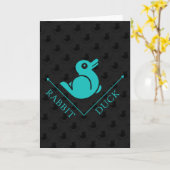 Carte Illusion de lapin de canard (Fleur jaune)