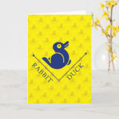 Carte Illusion de lapin de canard (Fleur jaune)