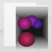 Carte Illusion optique amusante couleur sphères d'infini (Devant / Derrière)