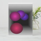 Carte Illusion optique amusante couleur sphères d'infini (Debout devant)