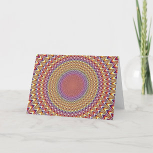 Carte Illusion optique Cercle Hypnotique arc-en-ciel col