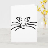 Carte Illusion optique de chat ou de souris (Fleur jaune)