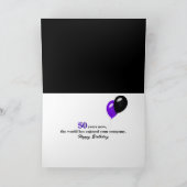 Carte Illusion optique néon 50e anniversaire (Intérieur)