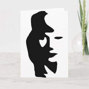 Carte Illusion Optique Saxophone Ou Femme