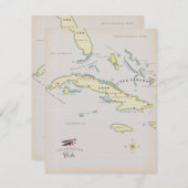 Carte Illustrated map of Cuba (Devant / Derrière)