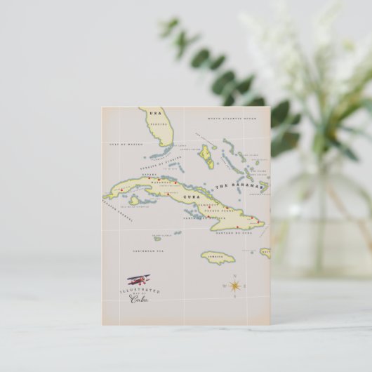 Carte Illustrated map of Cuba (Debout devant)