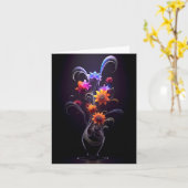 Carte Illustrateur de fleurs Peinture Abstraite colorée (Fleur jaune)