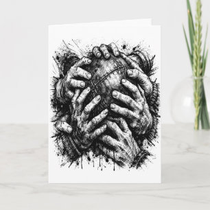 Carte Illustration à l'encre d'art sombre des Orcades –
