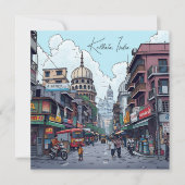 Carte Illustration Ai de Calcutta, Inde (Devant)