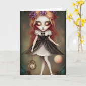 Carte Illustration Alice (Fleur jaune)