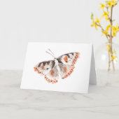 Carte Illustration ancienne de papillon (Fleur jaune)