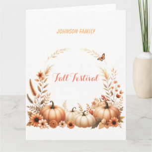 Carte Illustration aquarelle Festival d'automne