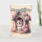 Carte Illustration artistique Posing Baby Kitten (Devant)