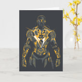Carte Illustration Black Lightning (Fleur jaune)