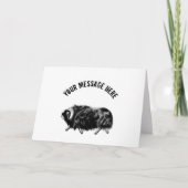 Carte Illustration Black Muskox personnalisée (Devant)