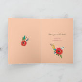 Carte Illustration Boho Flowers (Intérieur)
