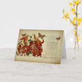 Carte Illustration botanique de lis tigré vintage (Fleur jaune)